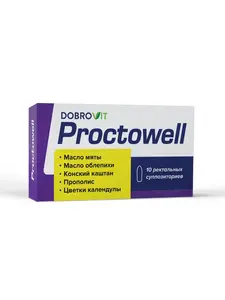 Комплекс от геморроя DobroVit Proctowell с маслами мяты