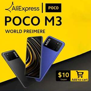 Смартфон POCO M3 4/64 Gb (128 Gb за 11312 ₽ с купоном и промокодом)