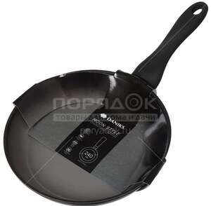 Сковорода с антипригарным покрытием Daniks Moon Style FPW-24-SLVR-BLK без крышки, 24 см