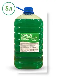 Средство для мытья посуды GLOSSVALE Зелёное яблоко 5л.