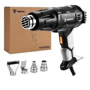 Фен строительный DEKO HG2400W (4 насадки, 2400 Вт)