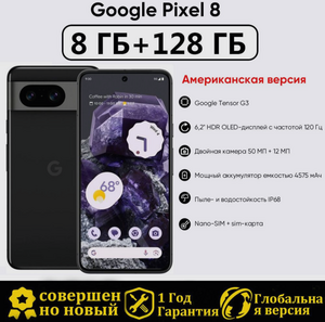 Смартфон Google Pixel 8 (US) 8/128 | цена по карте озон, из-за рубежа