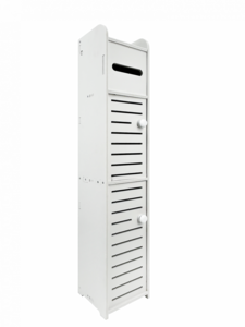 Пенал для ванной напольный 15х15х80, 2 дверцы, белый, 40181602