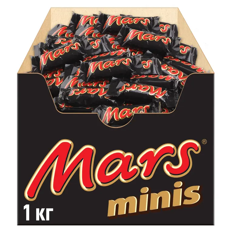 Шоколадные конфеты с карамелью и нугой Mars Minis , 1кг | Pepper