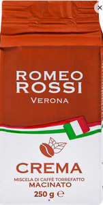 Кофе молотый ROMEO ROSSI Эспрессо Крема, 250 г из Италии