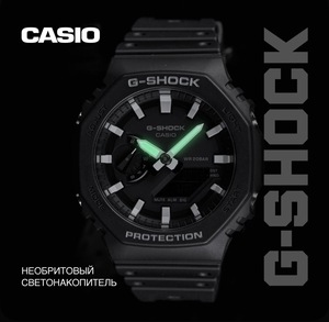 Наручные часы Casio G-Shock GA-2100-1AER (с картой OZON)