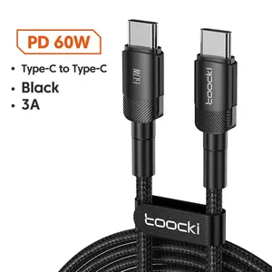 Кабель PD Toocki 60 Вт, USB C к USB C, 0,5 метра