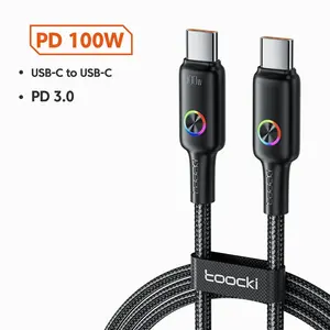 Кабель Toocki с Type C на Type C для быстрой зарядки, 100 Вт