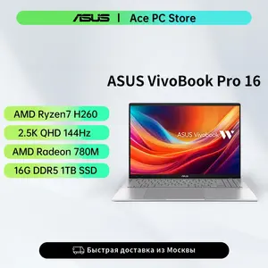 Ноутбук ASUS VivoBook Pro 16, 2.5К, IPS, 16 Гб/1 Тб, AMD Ryzen 7, AMD Radeon 780M, Windows 11
