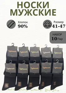 Носки мужские Turkan, 10 пар (с озон-картой и баллами продавца)