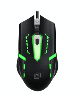 Компьютерная мышь Оклик 398G (подсветка, 2400 dpi, 4 кнопки) с картой OZON