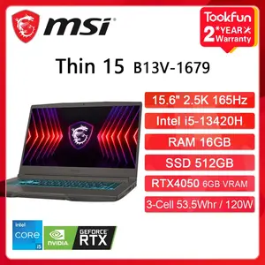 Ноутбук MSI Thin, 15.6", IPS, 16/512ГБ, i5-13420H, RTX 4050, Windows 11