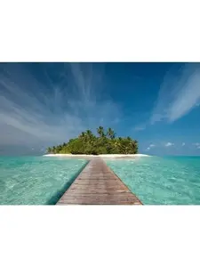 Фотообои флизелиновые Деревянный пирс (Мальдивы) 254х184 см