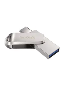 Флешка USB Sandisk Ultra Dual Drive Luxe 128ГБ, USB3.1, серебристый sdddc4-128g-g46