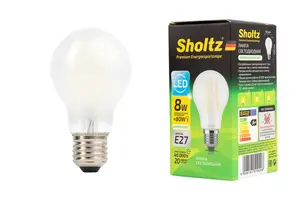 Лампочки светодиодные филаментные SHOLTZ E27, 8 Вт, 4000К, 10 шт. (с Озон картой)