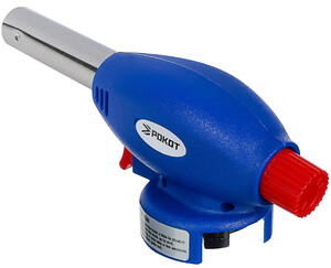 Горелка газовая с пьезорозжигом РОКОТ, цанговый захват, сопло 19мм, 17х6,6х5,1см