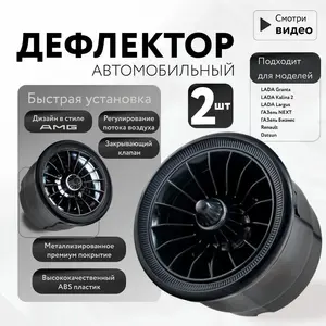 Дефлектор воздуховода в стиле AMG (АМГ)  / ВАЗ / комплект 2 шт. (с картой Ozon)