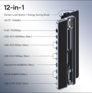 USB type-C концентратор-подставка
