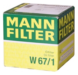 Фильтр масляный MANN-FILTER W 67/1