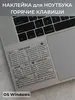 Наклейка на ноутбук "Горячие клавиши Windows" и др., 88х85 мм, 3 цвета (с Озон картой)