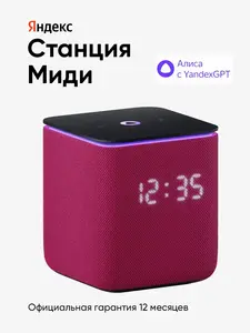 Умная колонка Яндекс Станция Миди с Алисой на YaGPT, с Zigbee (с WB кошельком)