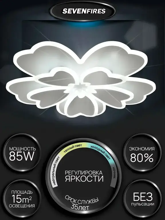 Люстра светодидная (с ВБ кошельком)