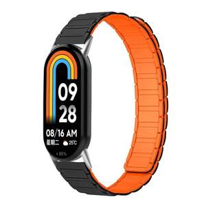 Магнитный силиконовый браслет для mi band 8, 9, 10 (с картой OZON, из-за рубежа)