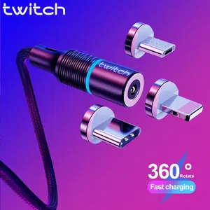 Магнитный кабель Twitch (Type-C, Micro-USB, Lightning)