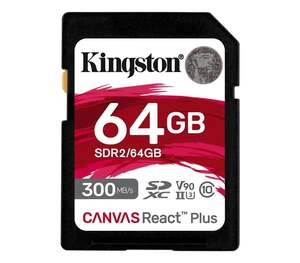 Карта памяти Kingston SDXC 64GB Canvas React Plus UHS-II V90 260/300Mb/s (с Ozon картой)