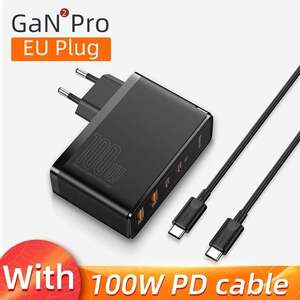 Зарядное устройство Baseus GaN2 Pro CCGAN100UE (100 Вт, 4 порта, кабель Type-C)