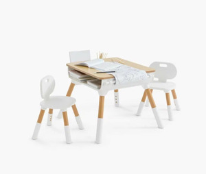 Детский стол и стулья Happy Baby LITEN DUO растущий, набор детской мебели для детей в комнату, регулируемая высота