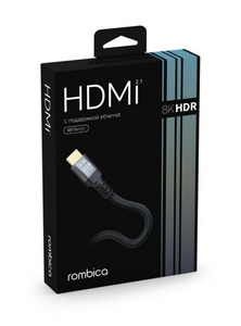 Кабель HDMI ROMBICA CB-20LX 8K, 1.5 м за 239₽ и 2 м за 308₽ (с ВБ кошельком)