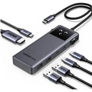 USB хаб UGREEN UNO CM888 6 в 1 (4K@60 Гц, 10 Гбит/с и Power Delivery 100 Вт)