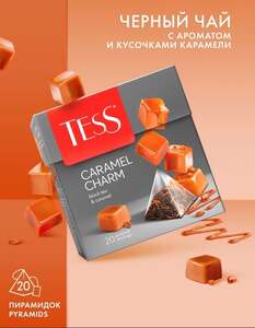Чай черный Tess Caramel Charm, в пирамидках, 20 шт (с ВБ кошельком)