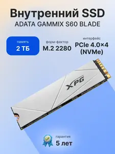 Внутренний SSD диск Gammix S60 2 Тб, M.2 (с WB-кошельком)