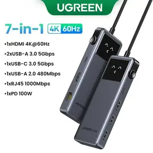 USB-концентратор Type-C UGREEN Uno 7-в-1
