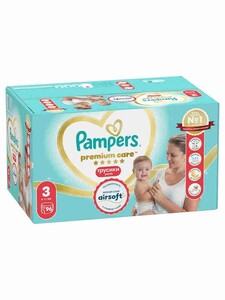 Подгузники Pampers Premium Care 3 размер, 6-11 кг, 96 шт, ультрамягкие (с картой OZON, с купоном)