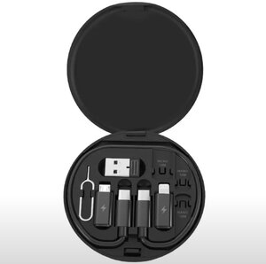 Набор адаптеров и переходников в футляре/подставке (USB, Type-c, Micro, Lightning) из-за рубежа, с картой OZON