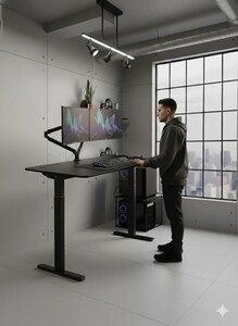 Компьютерный стол CHIRUSSUN с подъёмным механизмом , 140х60х72 см (цена с картой OZON)