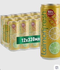 Лимонад Laimon Fresh Манго 0,33 л. х 12 ж/б (с картой OZON)