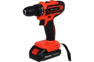 Дрель-шуруповерт аккумуляторный ЕРМАК (20В, 2А, 30Нм, 1 АКБ + ЗУ в комплекте)