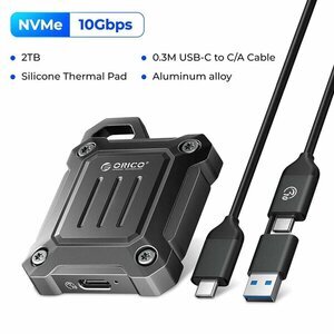 Корпус для SSD ORICO 2230 Корпус для SSD M.2 NVMe USB 3.2 Gen 2 10 Гбит/с NVME PCI-E M-Key Корпус для внешнего SSD-накопителя 2230 мм