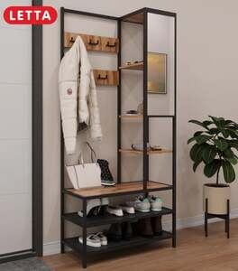 Вешалка LETTA Frame в прихожую с зеркалом (с ВБ кошельком)