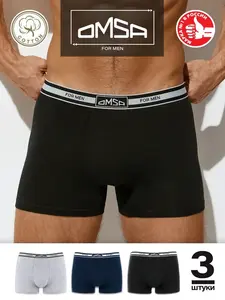 Трусы боксеры OMSA, 3 шт. (1142₽ за 5 шт., с ВБ кошельком) 