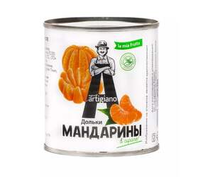 Мандарины дольки в сиропе Segreti d’Artigiano, 312 г (с ВБ кошельком)