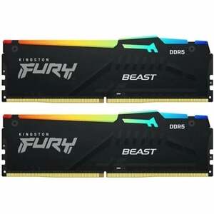 Kingston Оперативная память Kingston DDR 5 32Gb (2x16Gb) 5200Mhz pc-41600 FURY Beast Black RGB EXPO CL36 (KF552C36BBEAK2-32)