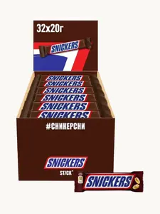 [СПб и др.] Шоколадный батончик Snickers Стик 32*20g
