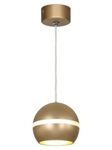 Светильник потолочный подвесной ЭРА PL21 GD GX53, металл, шар золотой