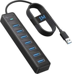 USB-хаб, 7 портов 3.0, 1 м (с картой OZON, из-за рубежа)