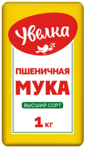 Мука пшеничная Увелка хлебопекарная высшего сорта 1 кг (с ВБ кошельком)
